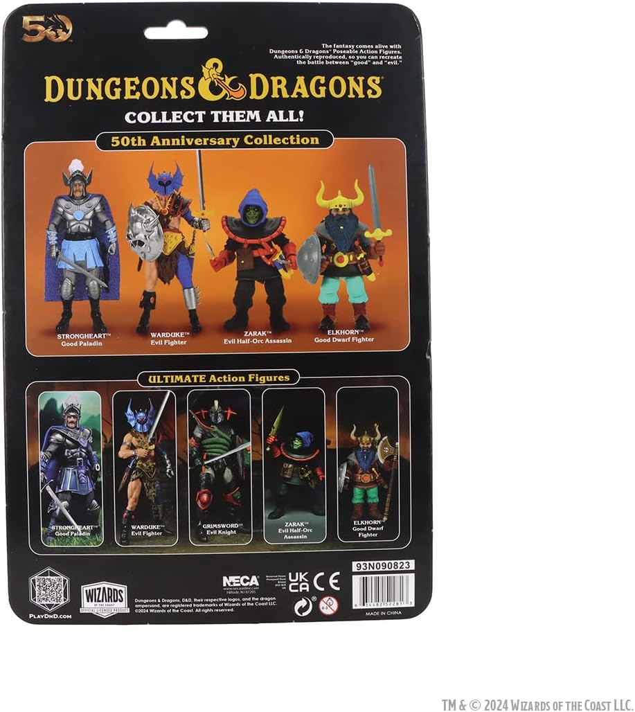 NECA- Dungeons & Dragons 7” Scale Action 50th Anniversary Strongheart Figure Merchadising, Multicolor (52281