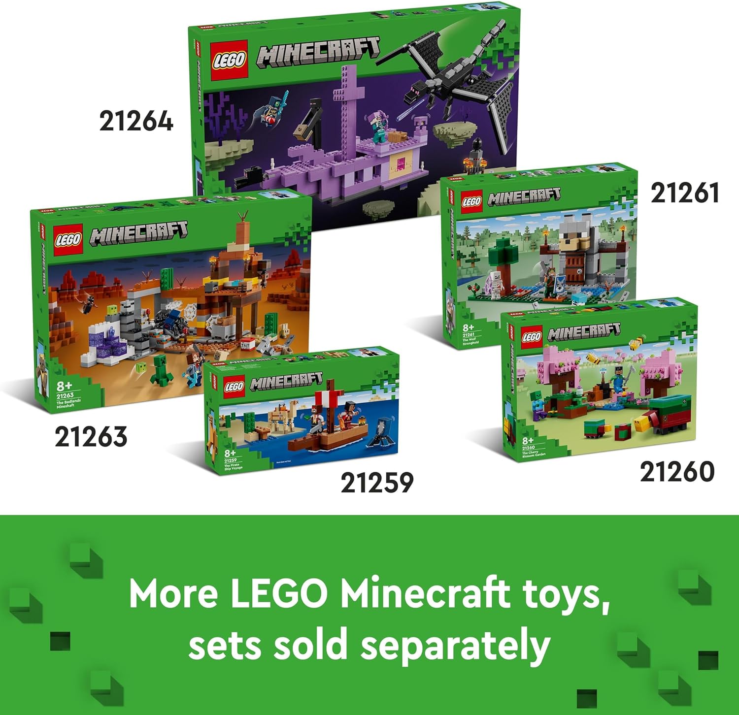 LEGO Minecraft The Badlands Mineshaft Video-Game Toy for 8 Plus Year Old Boys & Girls, Includes Explorer, Creeper and Spider Figures for Independent Play, Birthday Gift for Kids 21263