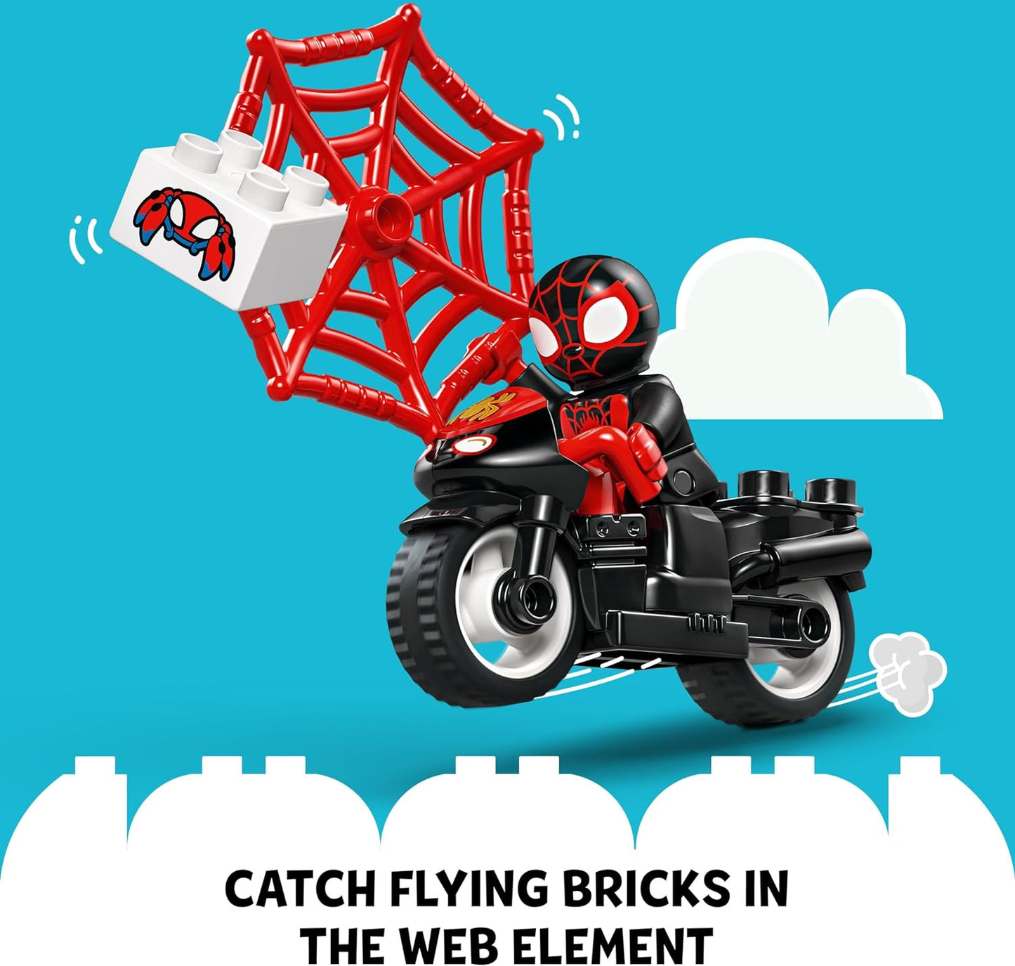 LEGO DUPLO Marvel Spin’s Motorcycle Adventure, Creative Set Based on Spidey and His Amazing Friends TV Show, Toddler Learning Toy with Motorbike, Gifts for 2 Plus Year Old Boys & Girls 10424