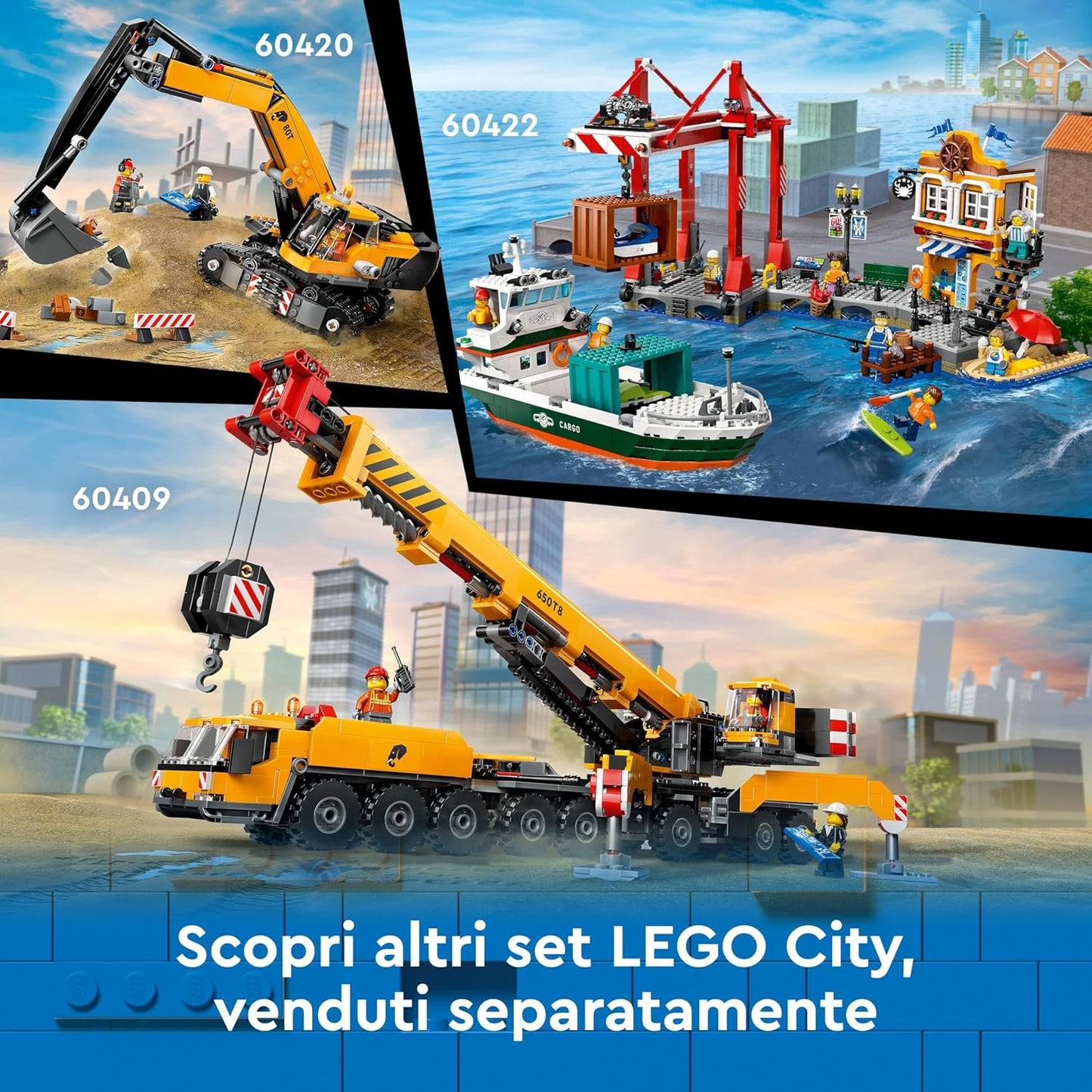 LEGO City Tow Truck and Sports Car Repair Vehicle Toy Set for 4 Plus Year Old Boys & Girls, with 2 Minifigures and Accessories Including a Cochlear Implant, Creative Gift Idea 60435