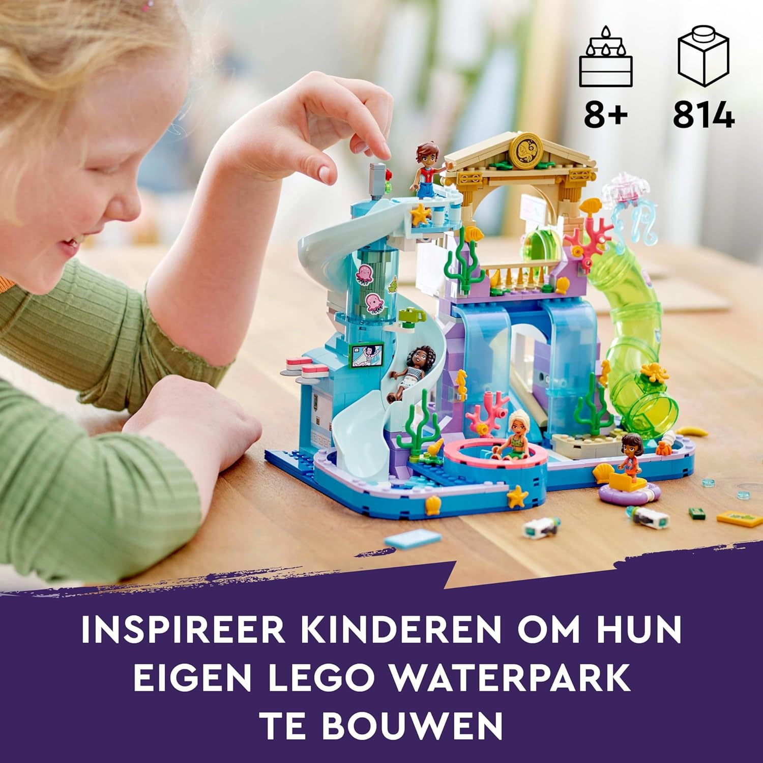 LEGO Friends Heartlake City Water Park Playset, Building Toy for 8 Plus Year Old Girls, Boys & Kids, Educational Set for Pretend Play, with 3 Mini-Dolls and a Micro-Doll, Imaginative Gift Idea 42630