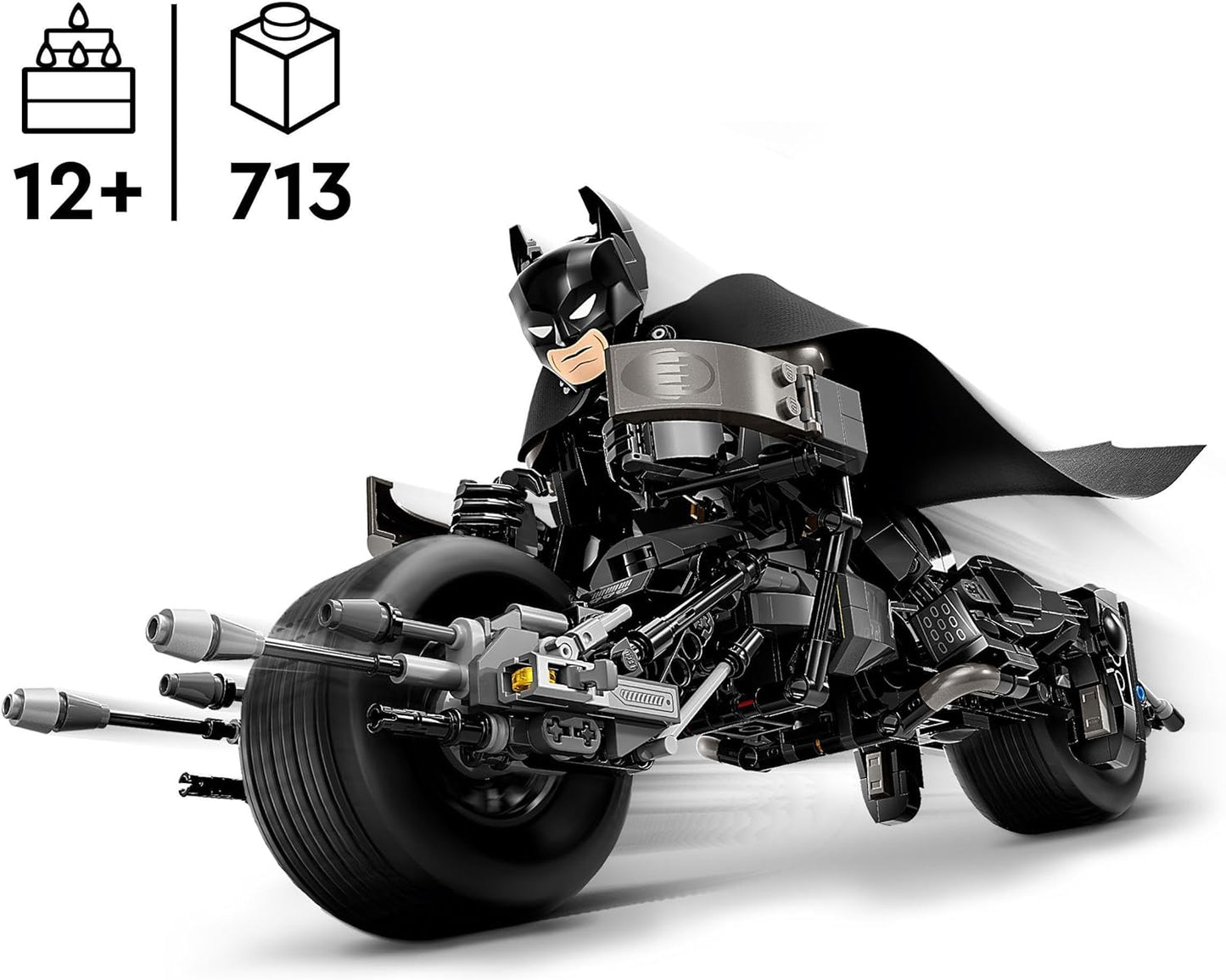 LEGO DC Batman: Batman Construction Figure & the Bat-Pod Bike Set, Cool Super-Hero Toy for 12 Plus Year Old Kids, Boys & Girls, Action Playset with Motorbike Model, Birthday Gift Idea for Teens 76273