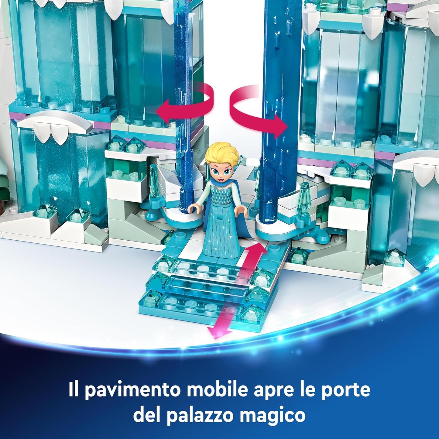 LEGO ǀ Disney Frozen Elsas Winterpalast, BAU- und Spielset für Kinder mit Modell-Palast und Minifiguren ELSA und Anna, Geschenk für Mädchen, Jungen und Filmfans ab 6 Jahren 43244