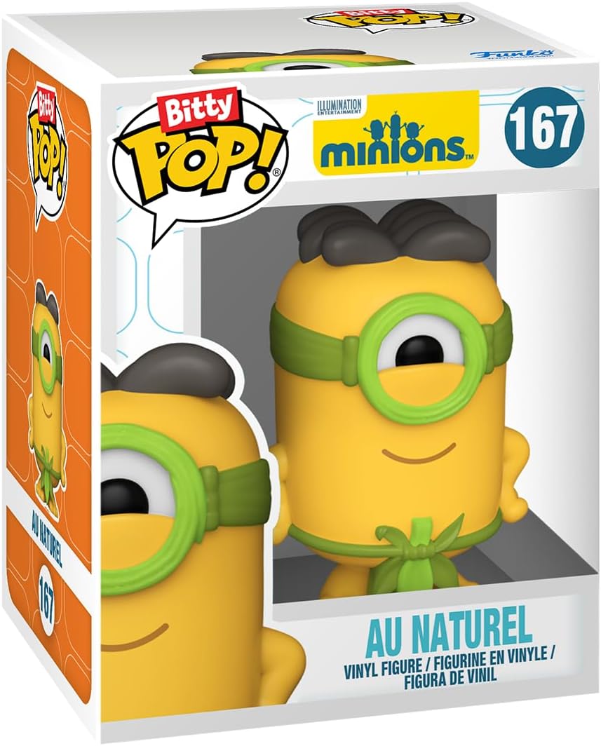 Funko Bitty POP! Minions and A Surprise Mystery Mini Figure - 0.9 Inch (2.2 Cm) - Minions 2 Collectable - Stackable Display Shelf Included - Gift Idea - Party Bags Stocking - Cake Topper