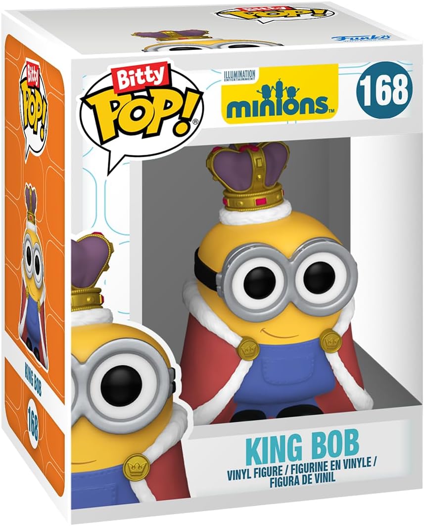 Funko Bitty POP! Minions and A Surprise Mystery Mini Figure - 0.9 Inch (2.2 Cm) - Minions 2 Collectable - Stackable Display Shelf Included - Gift Idea - Party Bags Stocking - Cake Topper