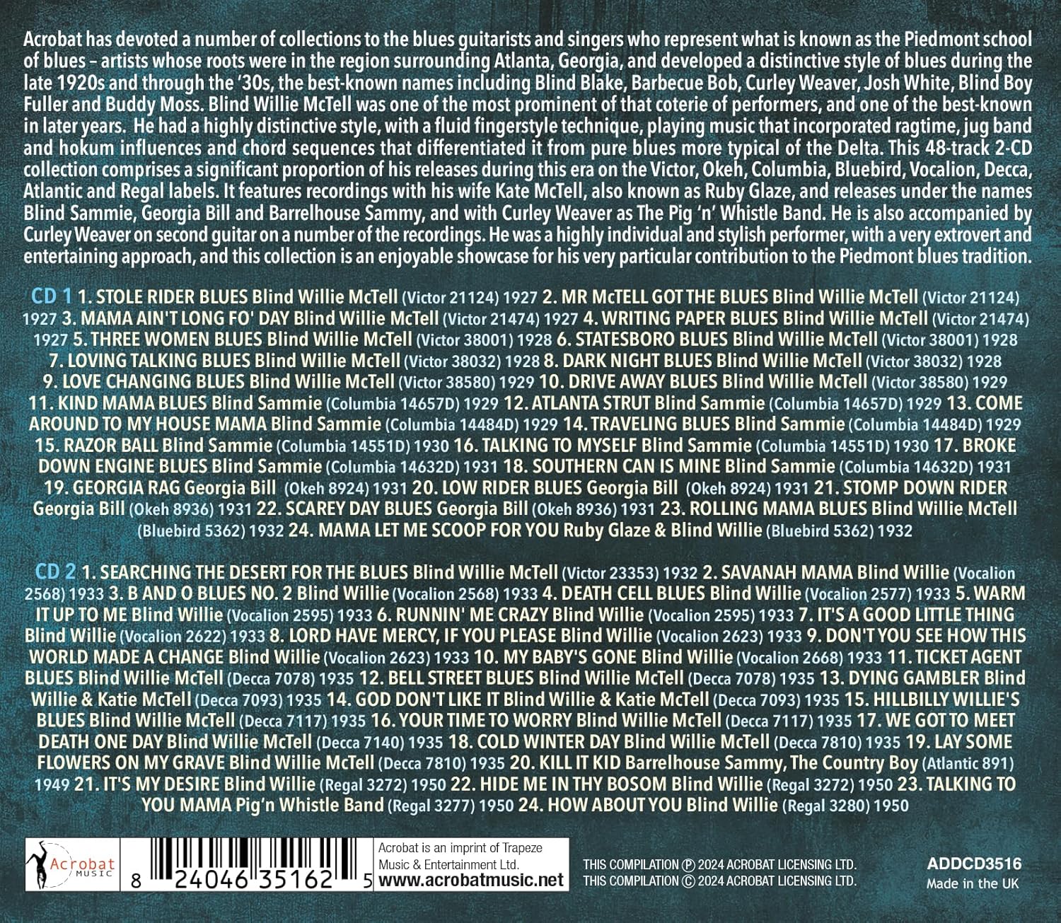 Statesboro Blues - Collected Recordings 1927-1950