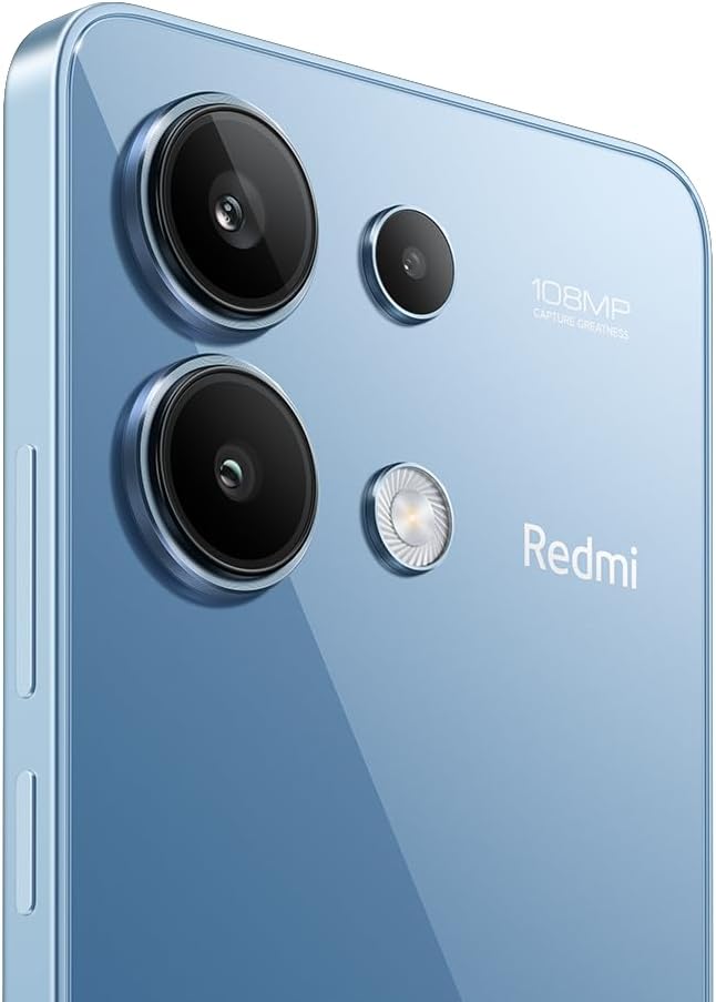 Xiaomi Redmi Note 13 Ice Blue - Smartphone 6+128GB, Snapdragon 685, 6nm process, 108MP triple camera, 120Hz FHD+ AMOLED, 33W fast charging, dust and water protection (UK Version + 2 Years Warranty) Note 13 4G 6+128GB Blue