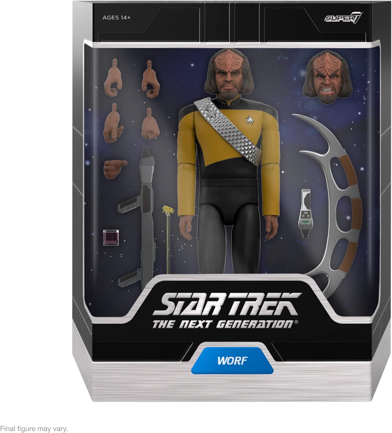 Super7 Star Trek: The Next Generation Worf - ULTIMATES! 7 in Action Figure