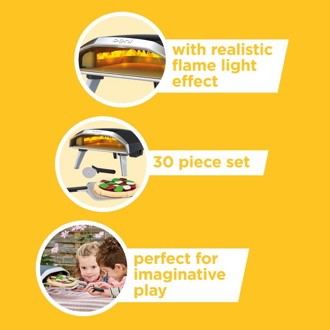 Casdon Ooni Koda Pizza Oven | Toy Pizza Oven For Children Aged 3+ | Features Real Flame-Effect Light!