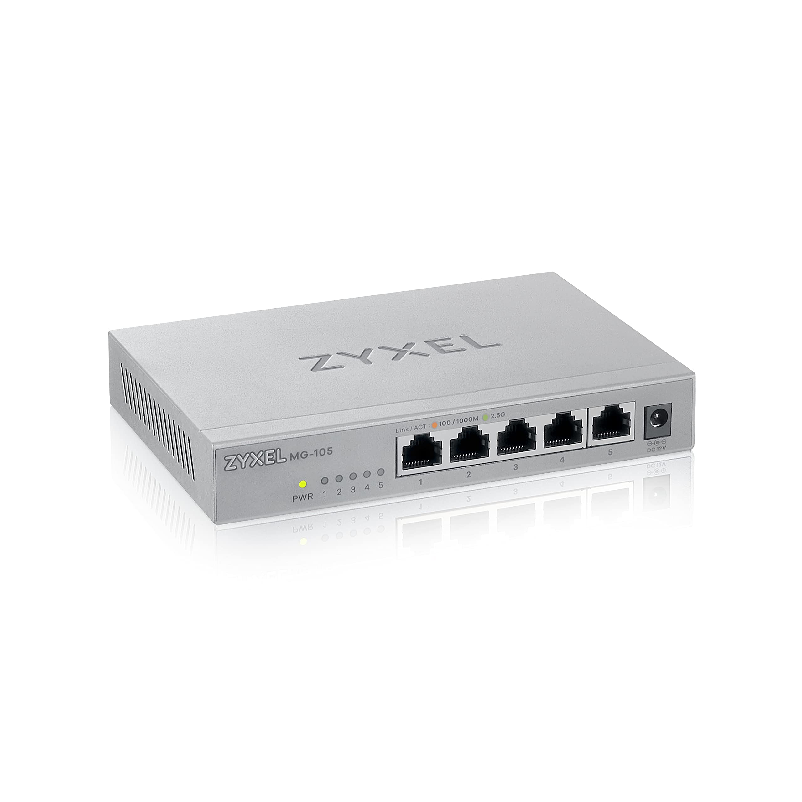 Zyxel 5-Port PoE 2.5G Multi-Gig Unmanaged Switch @ 70W with 4 x PoE++(60W) | 1 x 10G SFP+ | desktop or wall mount