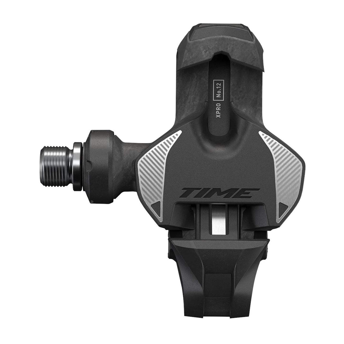 Time Pedal Xpro 12 Q-Factor Road Pedals, Carbon Body And Titanium Spindle Including Iclic Free Cleats Carbon Silver 51Mm