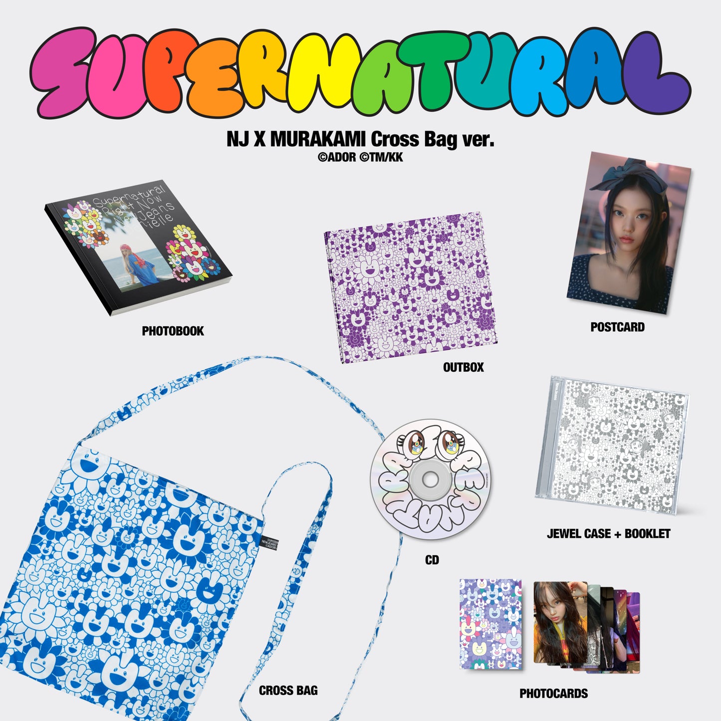 NewJeans 'Supernatural' NJ X MURAKAMI (Cross Bag Ver.)