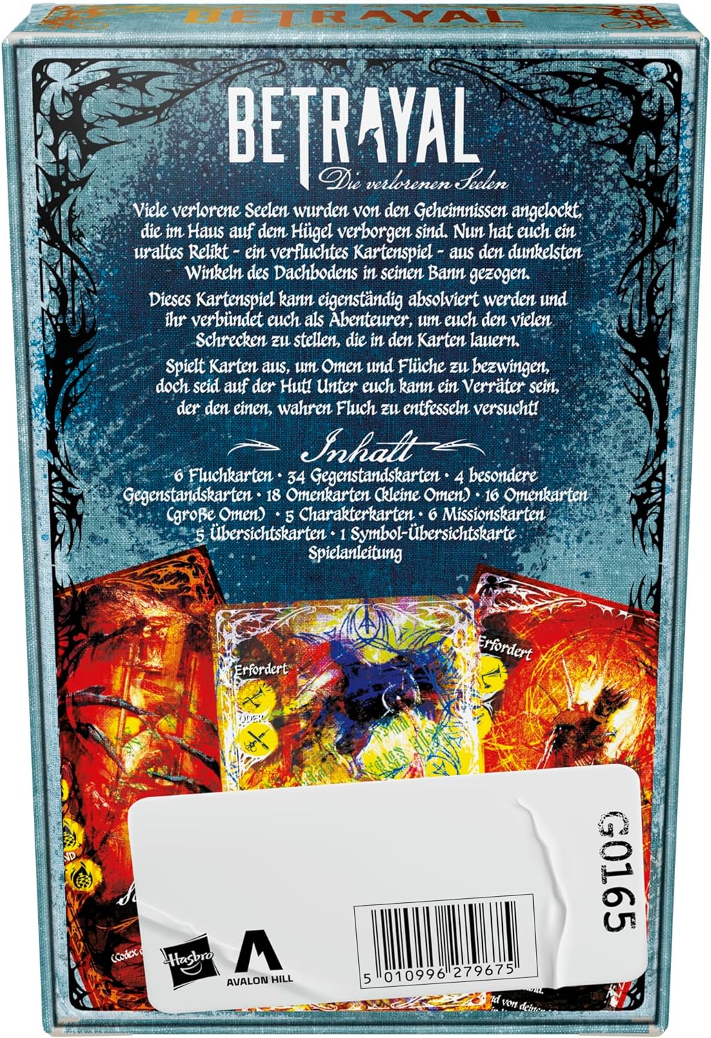 Avalon Hill Betrayal The Lost Souls Card Game Tarot Inspired Game with Secret Reels - German Version