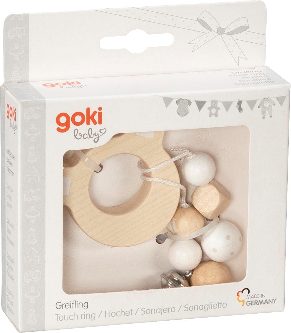 goki 65212 – Wooden Grasping Ring – Forming The Grip Reflex – Handmade – Made in Germany