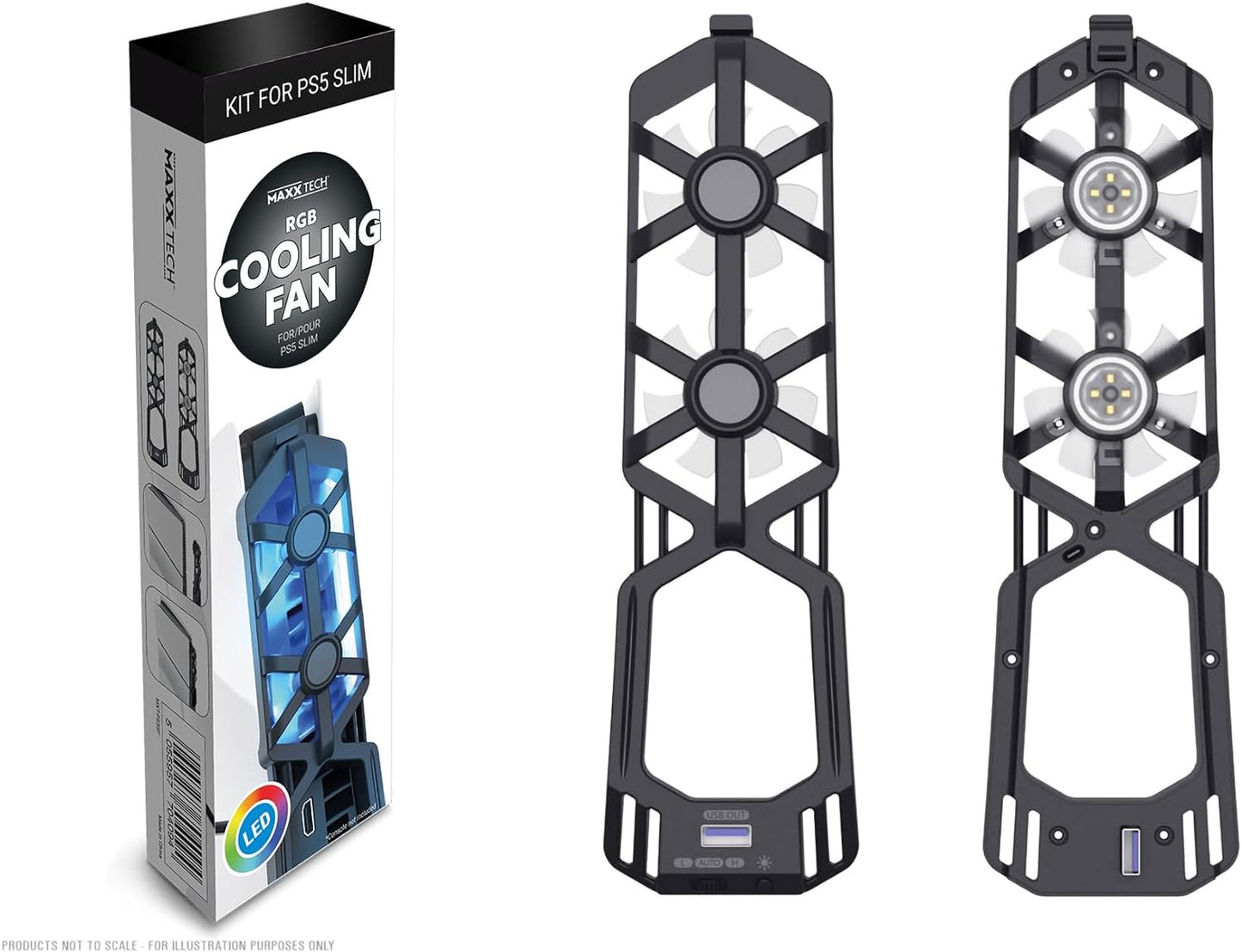 Maxx Tech RGB Auto Temperature Controlled Cooling Fan For PS5 Slim