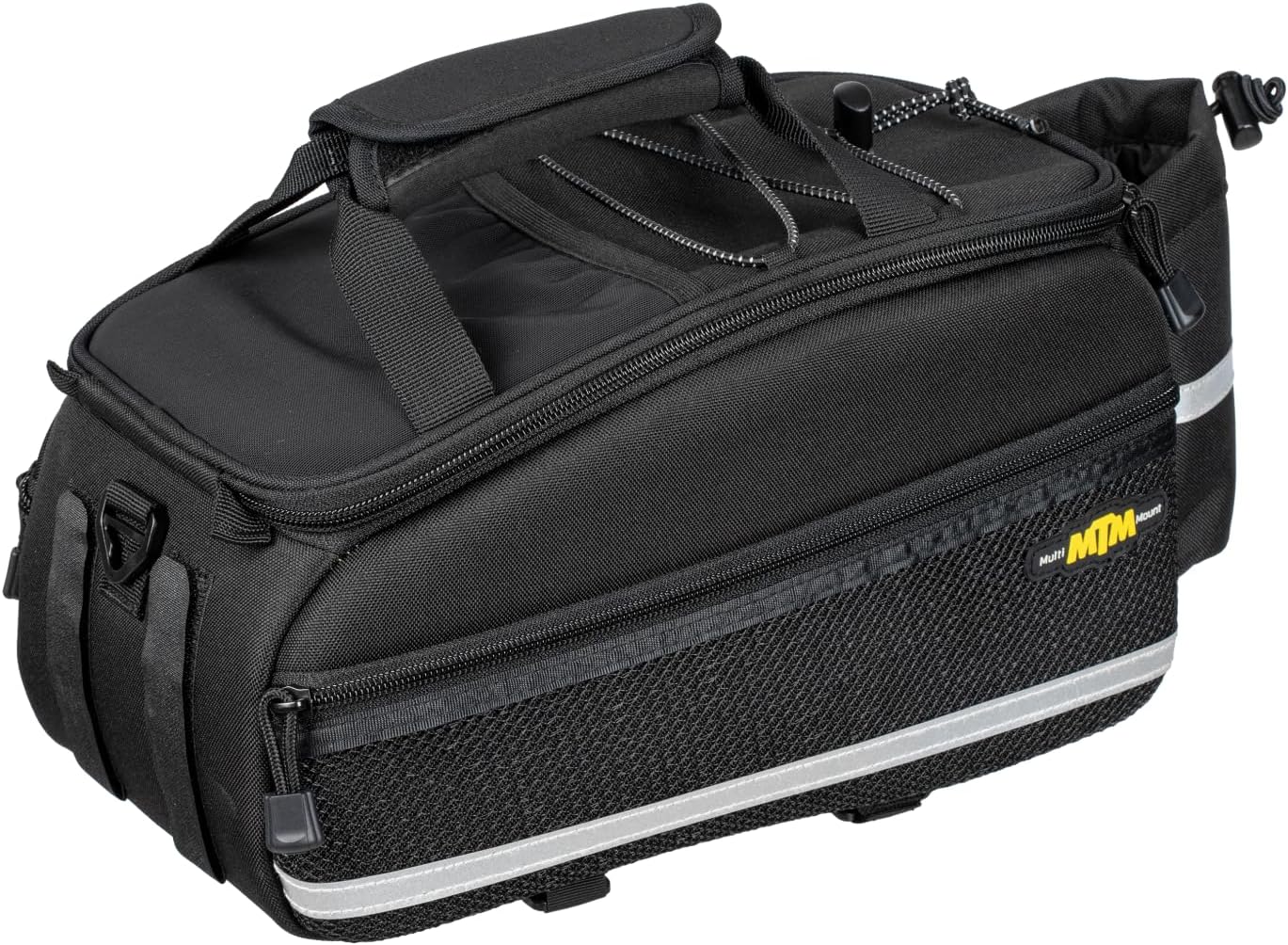 Topeak MTM Multi Mount TrunkBag EX, Water Resistant Cycle Trunk Bag with expandable pannier sides to fit KLICKfix/Racktime Snapit or MIK Adapter Pannier Racks, Black