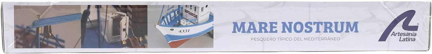 Artesania Latina – Wooden Ship Model Kit – Spaniard and Mediterranean Fishing Boat, Trawler Mare Nostrum – Model 20100N, 1:35 Scale – Models to Assemble – Intermediate Level