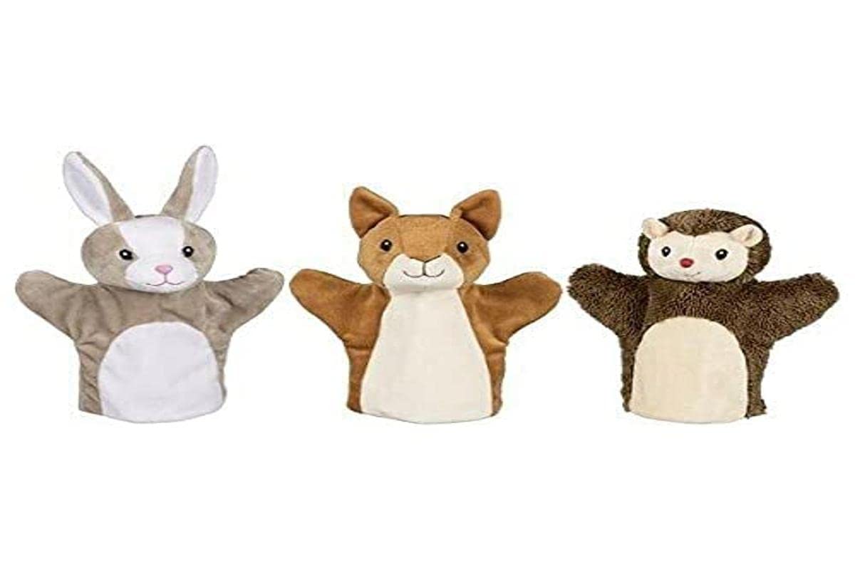 Hand Puppets, Squirrel, Rabbit And Hedgehog