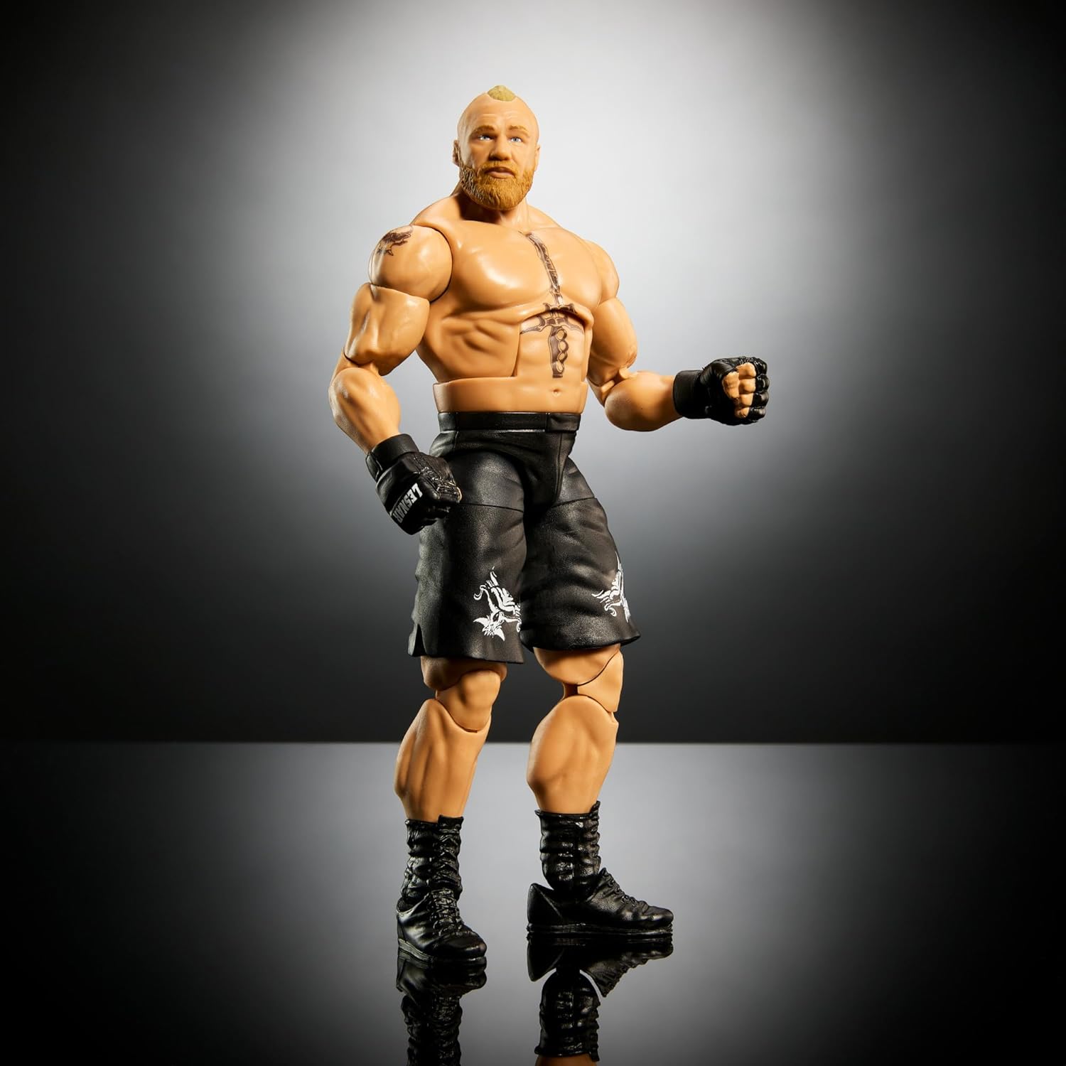 Mattel WWE Elite Collection Action Figure Royal Rumble Brock Lesnar with Accessory and Virgil Build-A-Figure Parts, HVF78
