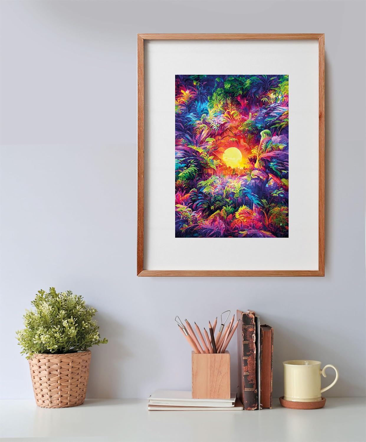 Clementoni 35518 Jigsaw Colorboom Collection-Psychedelic Jungle Sunrise 500 Pieces-Puzzle for Adults 14-99 Years, Gift for Men/Women, Forest, Gradient, Made in Italy, Multicolor