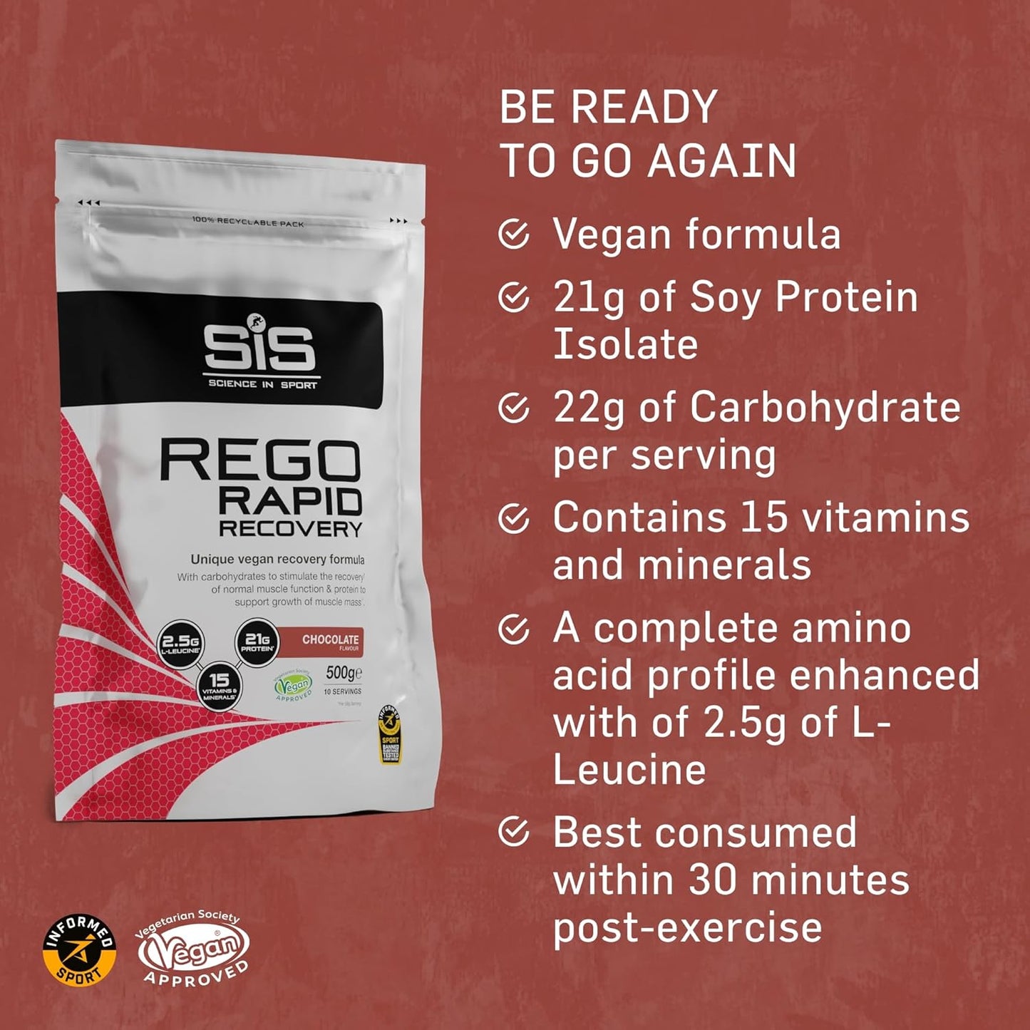 REGO Rapid Recovery Drink Powder - 500G - Chocolate