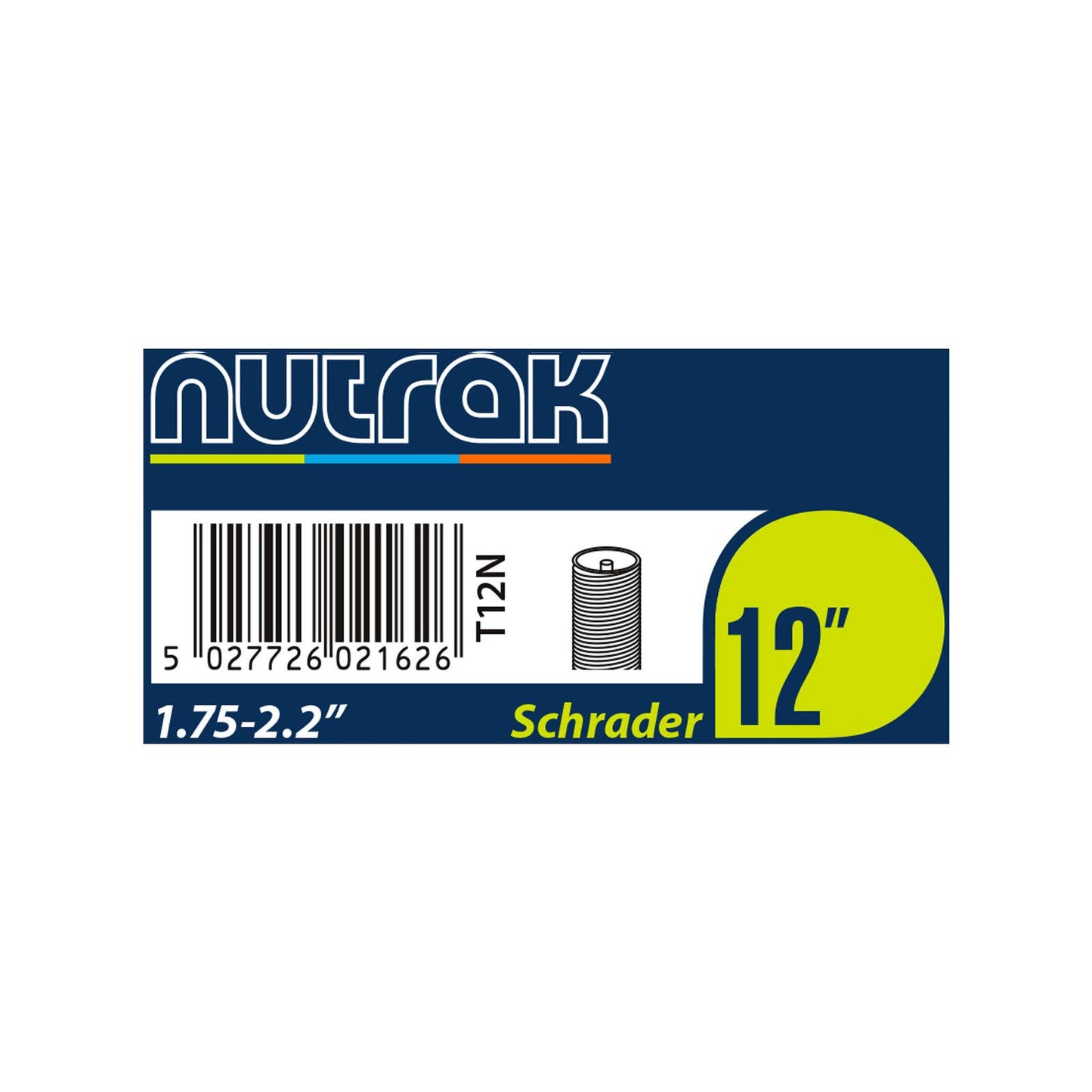 Nutrak 12 x 1.75 - 2.125 inch Schrader inner tube
