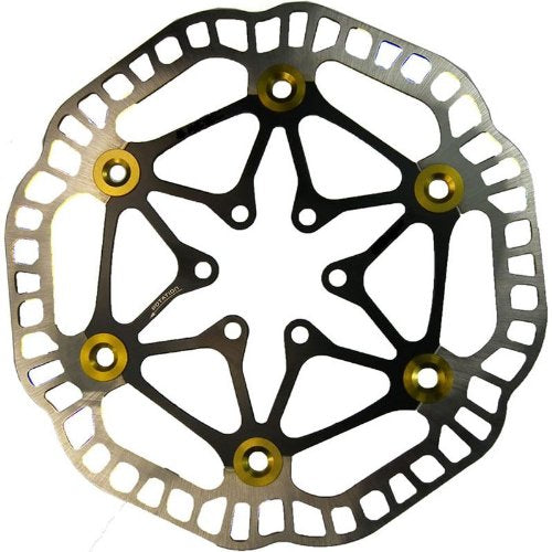 Aztec Stainless Steel Semi-floating Disc Rotor 160mm - Silver Black , 160mm