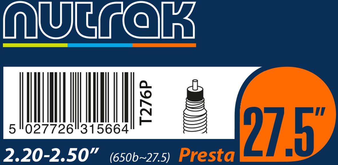 Nutrak 27.5" or 650B x 2.2 - 2.5 Presta inner tube
