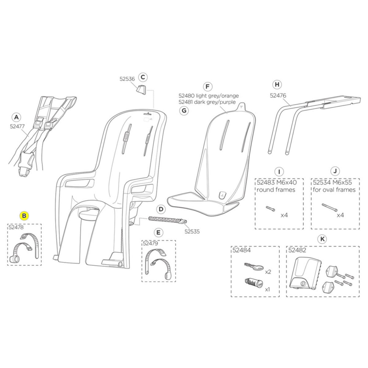 Thule Right hand footstrap for RideAlong and RideAlong Mini