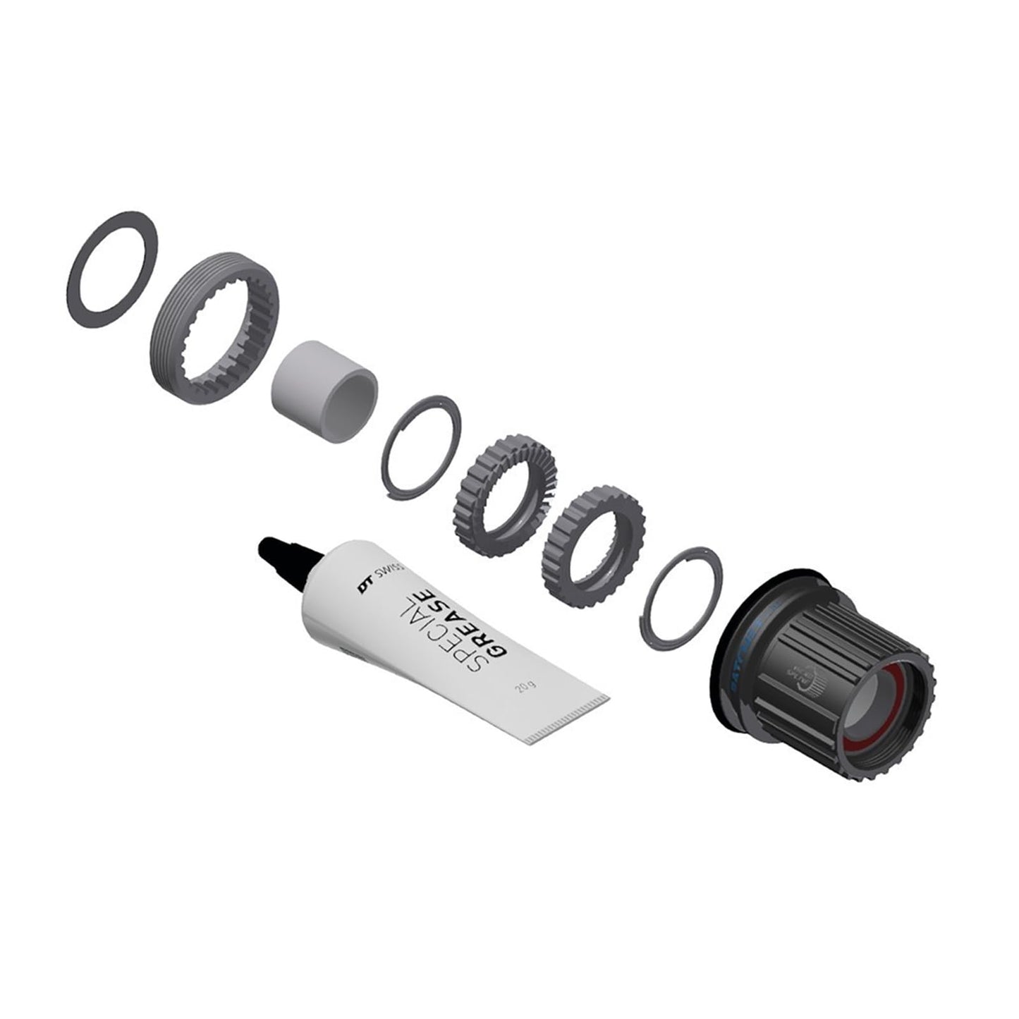DT Swiss Ratchet LN conversion kit for 3-Pawl hubs, MTB, 36-tooth, MICRO SPLINE Hybrid St