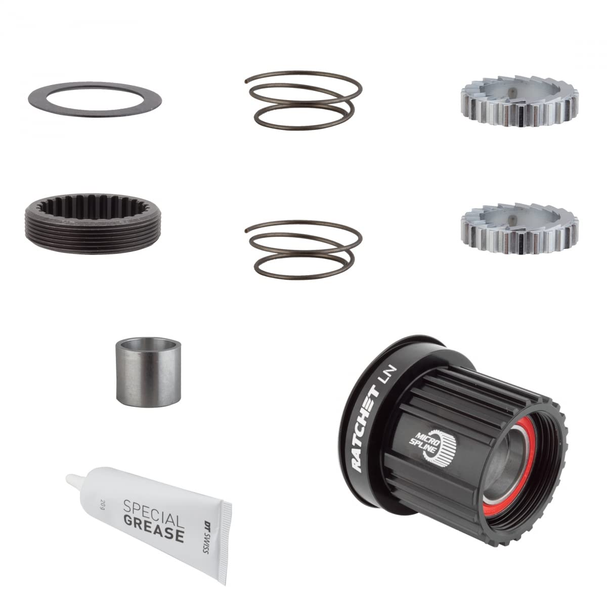 DT Swiss Ratchet LN conversion kit for 3-Pawl hubs, MTB, 18-tooth, MICRO SPLINE Aluminium