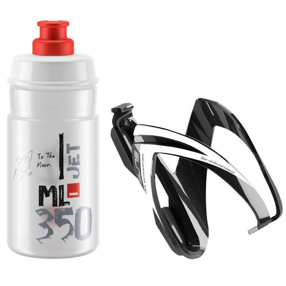 Elite Ceo Jet youth bottle kit includes cage and 66 mm, 350 ml bottle red