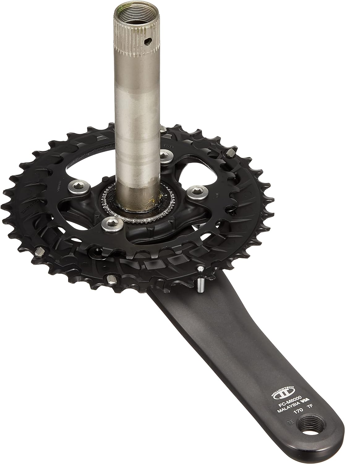 Shimano FC-M6000 Deore 10-speed chainset, 40/30/22T, 50 mm chain line, 175 mm