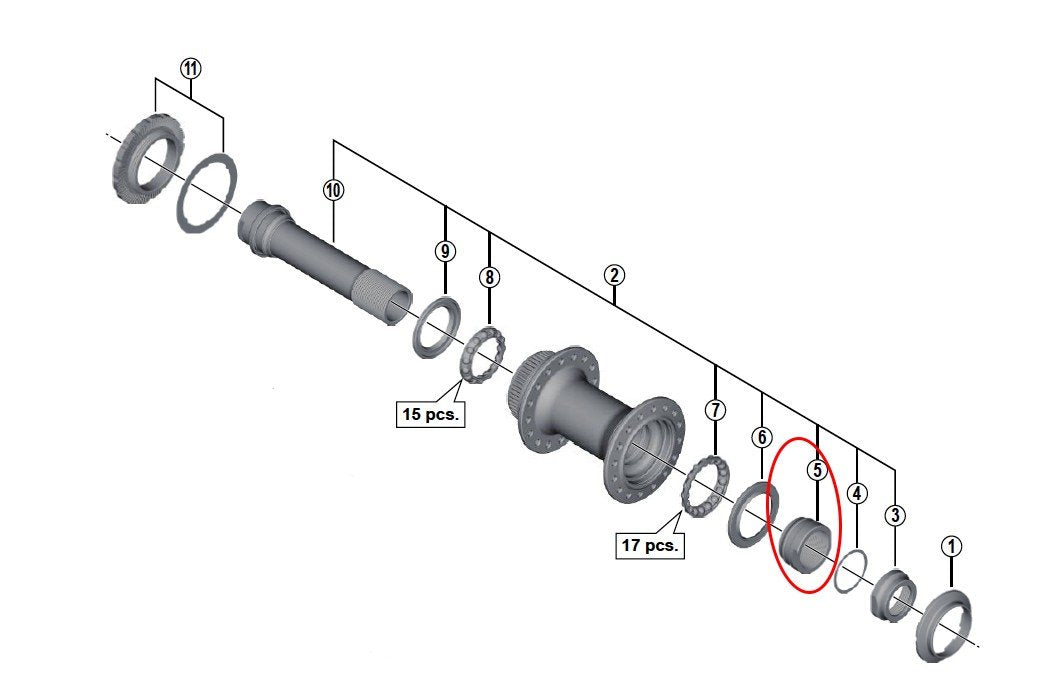 Shimano HB-M618 right hand cone