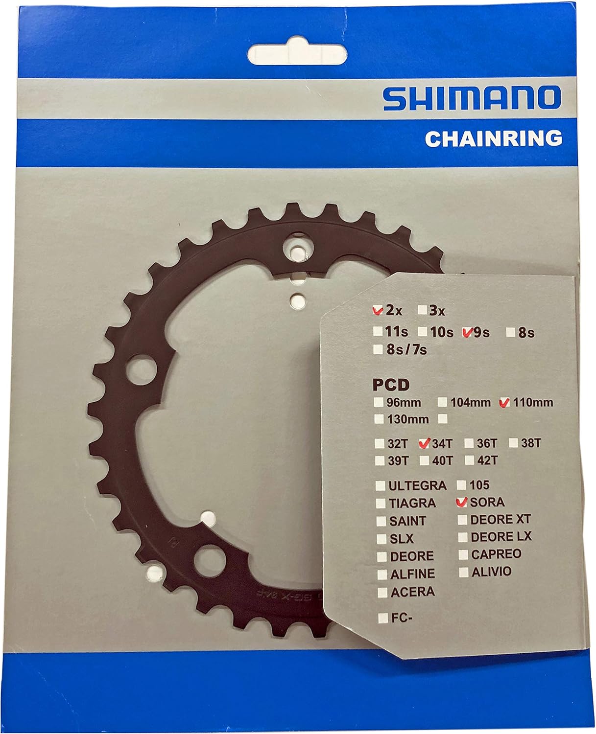 Shimano FC-3550 chainring 34T, black