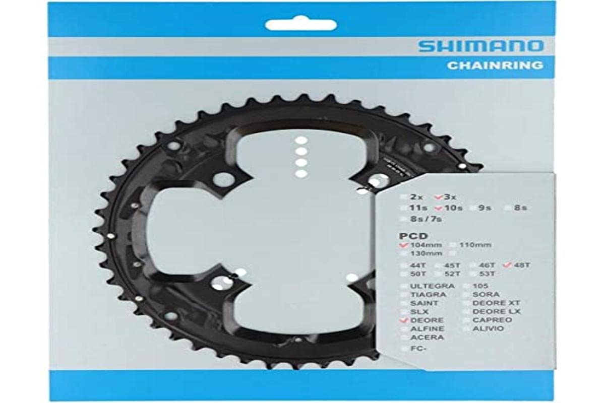 Shimano FC-T6010 chainring, 48T, for chain guard, black