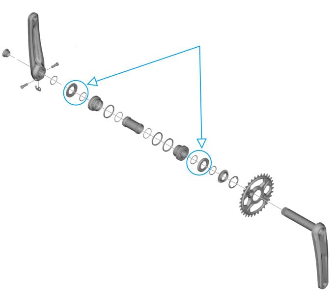 Shimano FC-M6130 spacer and ring
