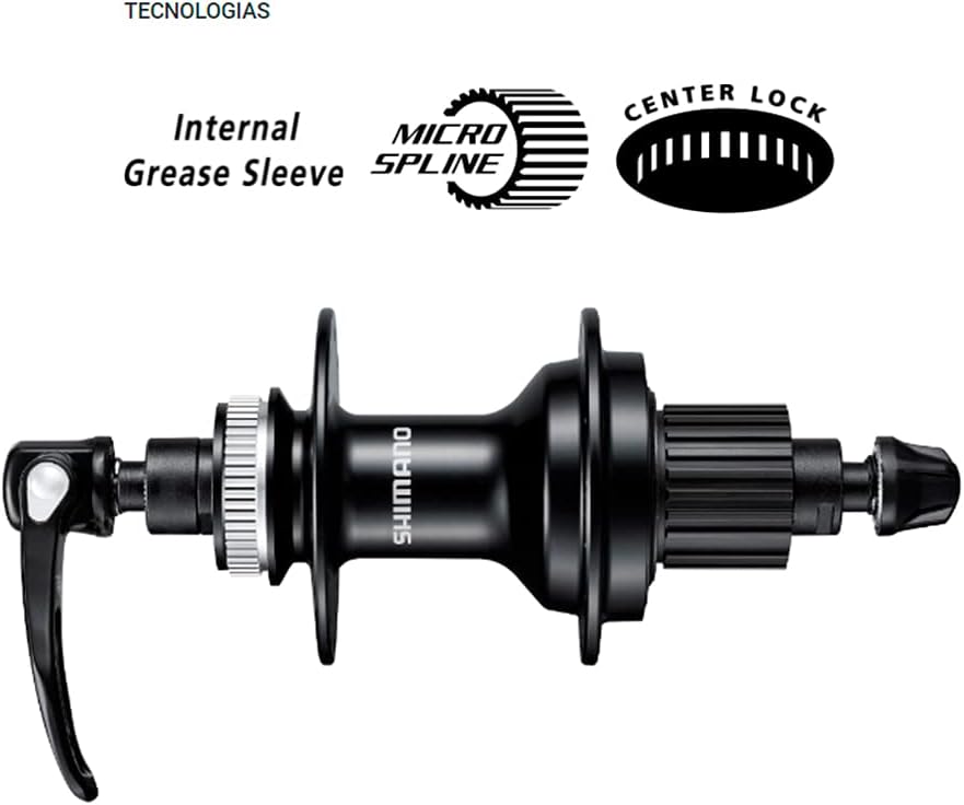 Shimano FH-MT500 12-speed freehub, Centre Lock disc mount, 32H, Q/R 135mm axle, black