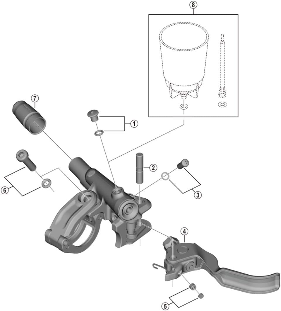 Shimano BL-M8100 right hand lever member unit