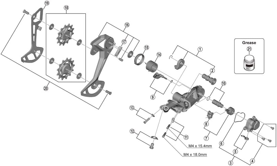Shimano RD-M8100 bracket axle unit