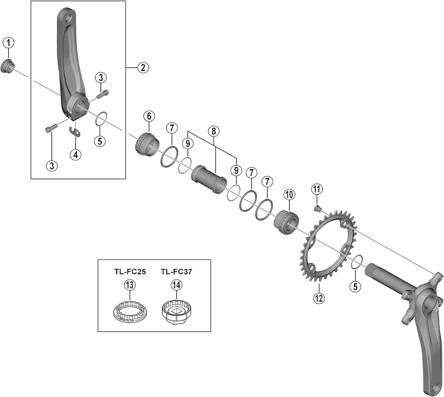 Shimano FC-MT610 chainring, 32T
