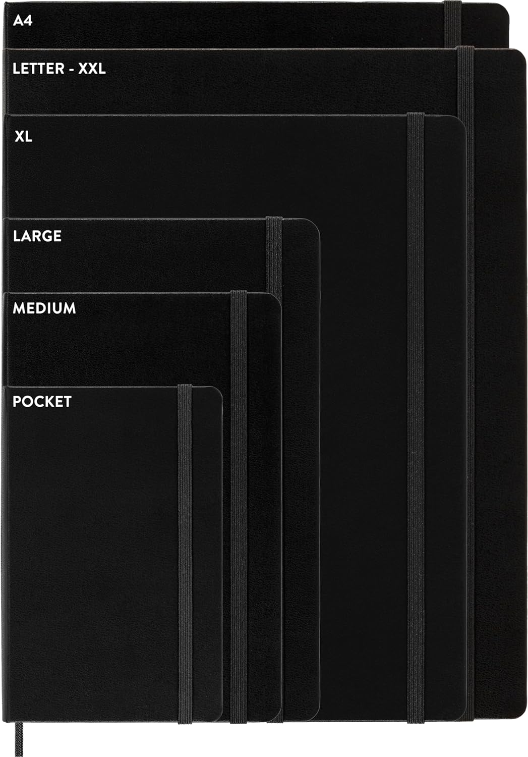 Moleskine Daily Planner, 12-Month Daily Agenda 2025, HardCover and Elastic Closure, Black Color, Pocket Format 9x14 cm Hard Cover Pocket Black