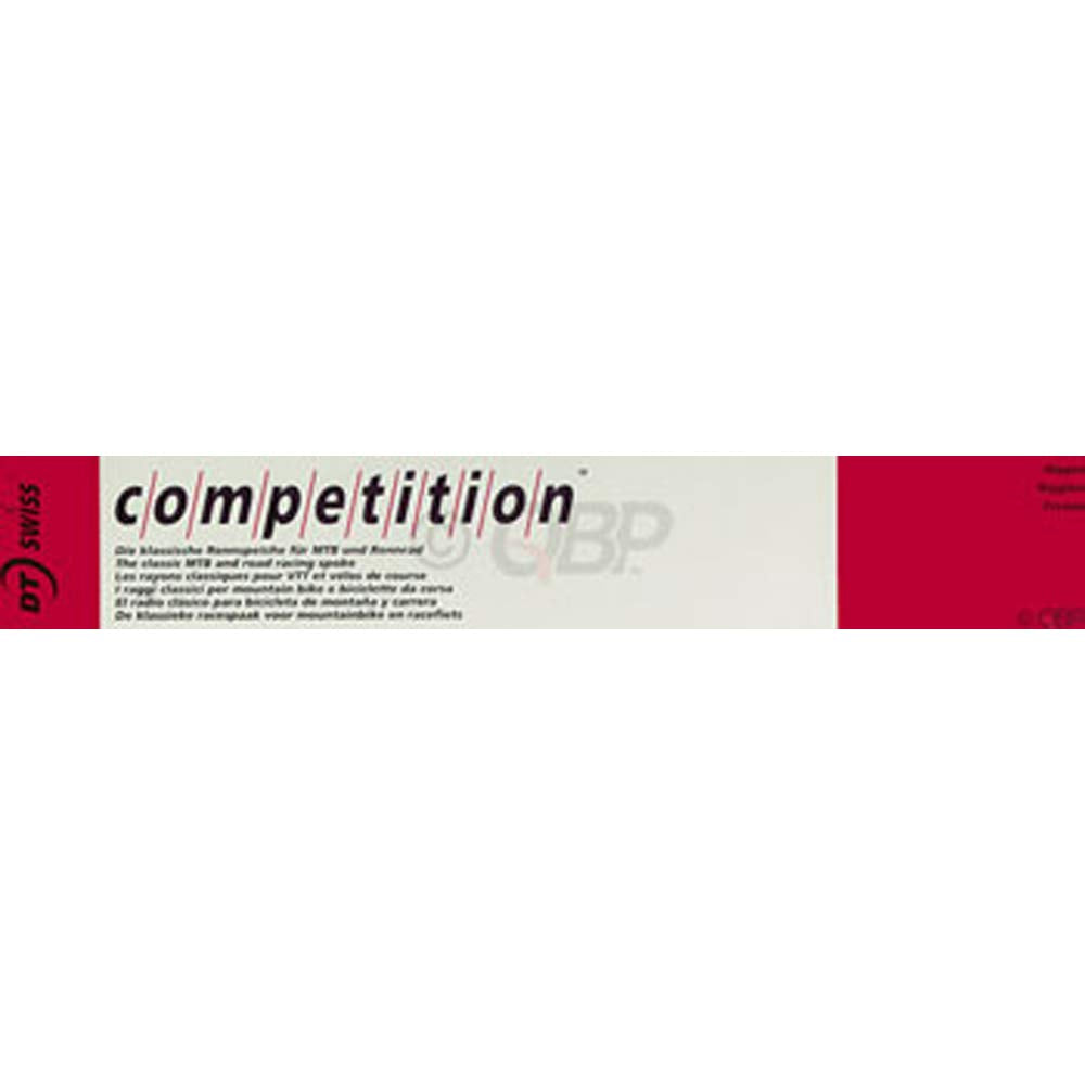 DT Swiss Competition silver spokes 14 / 15 g = 2 / 1.8 mm box 100, 296 mm