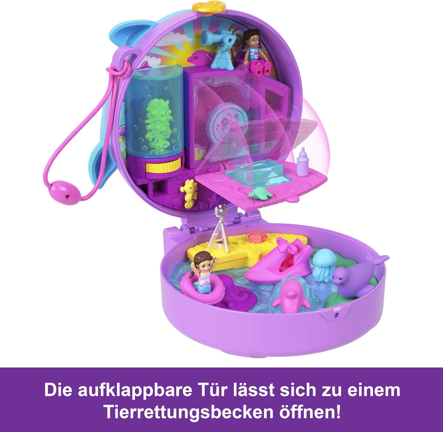 * Polly Pocket Dolphin Aquarium Compact