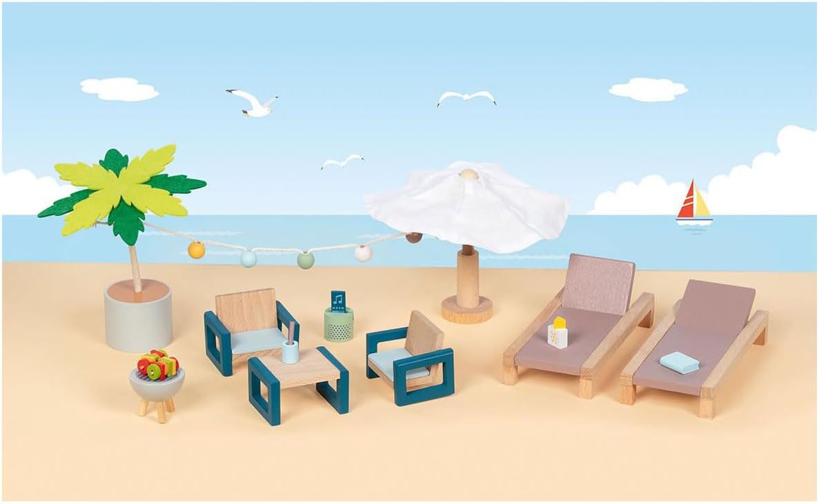 Goki - Goki Houten Poppenhuis Tuinmeubelset Mallorca
