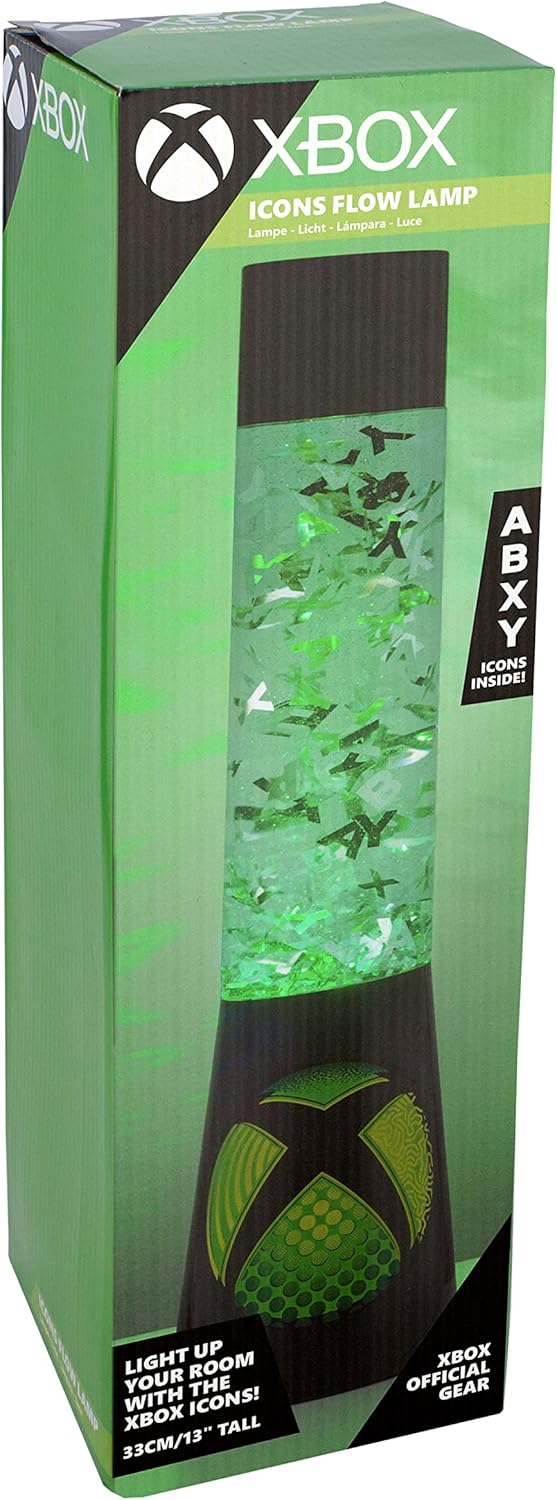 Paladone Xbox Lampe à Lave Scintillante, Éclairage d'Ambiance Lampe Relaxante, 33 cm