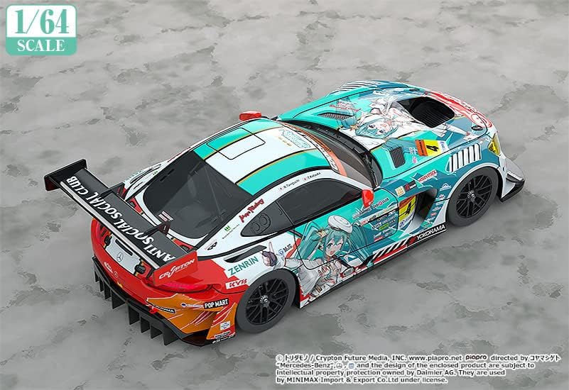 Good Smile Racing Hatsune Miku GT Project vehicle 1/64 Hatsune Miku AMG 2023 Season Opening Ver. 7cm