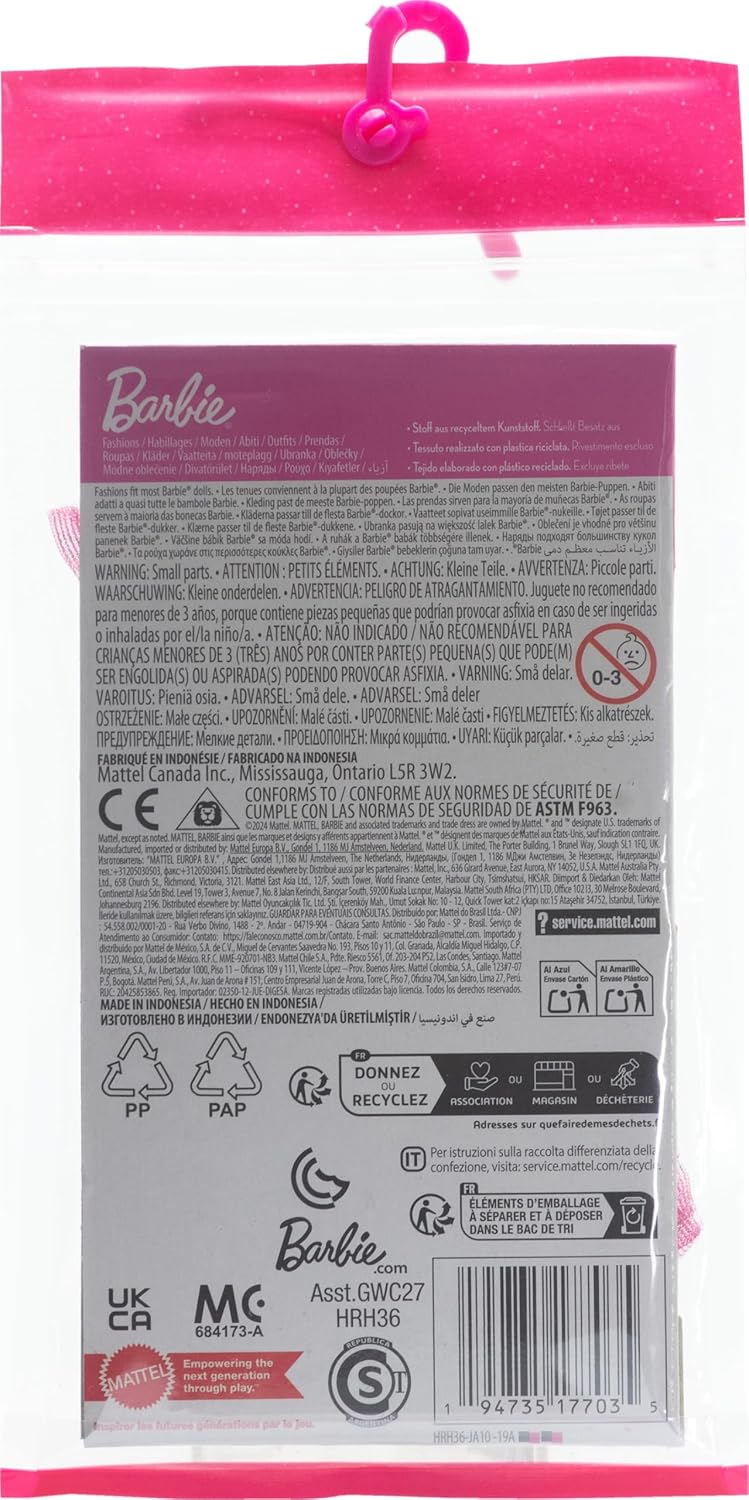 Barbie Fashion Pack HRH36 Doll Clothes Pack of 1 Barbie
