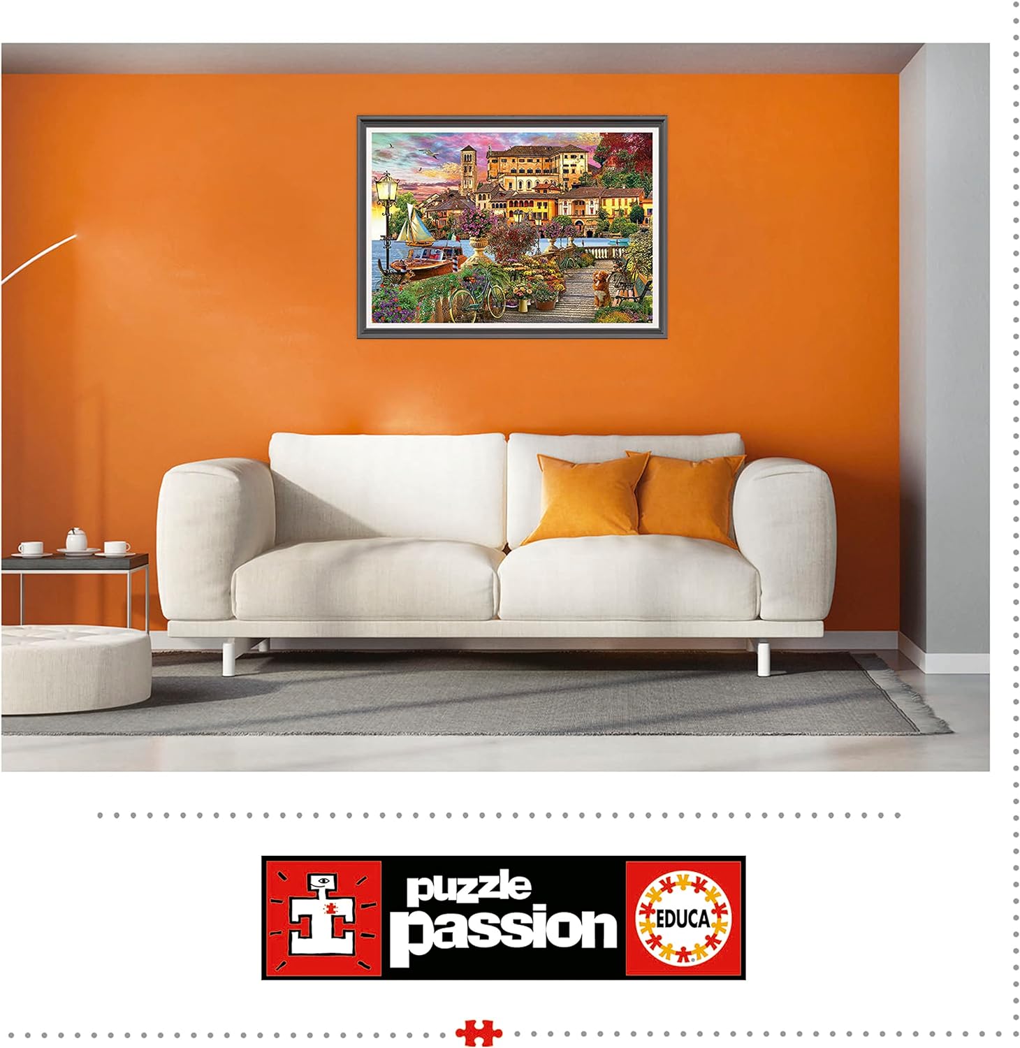 Educa - Puzzle de 1500 pièces pour Adultes | Prommenade Italienne. Mesure : 85 x 60 cm. Comprend Fix Puzzle Tail pour l'accrocher Une Fois l'assemblage terminé. +14 Ans (19562)