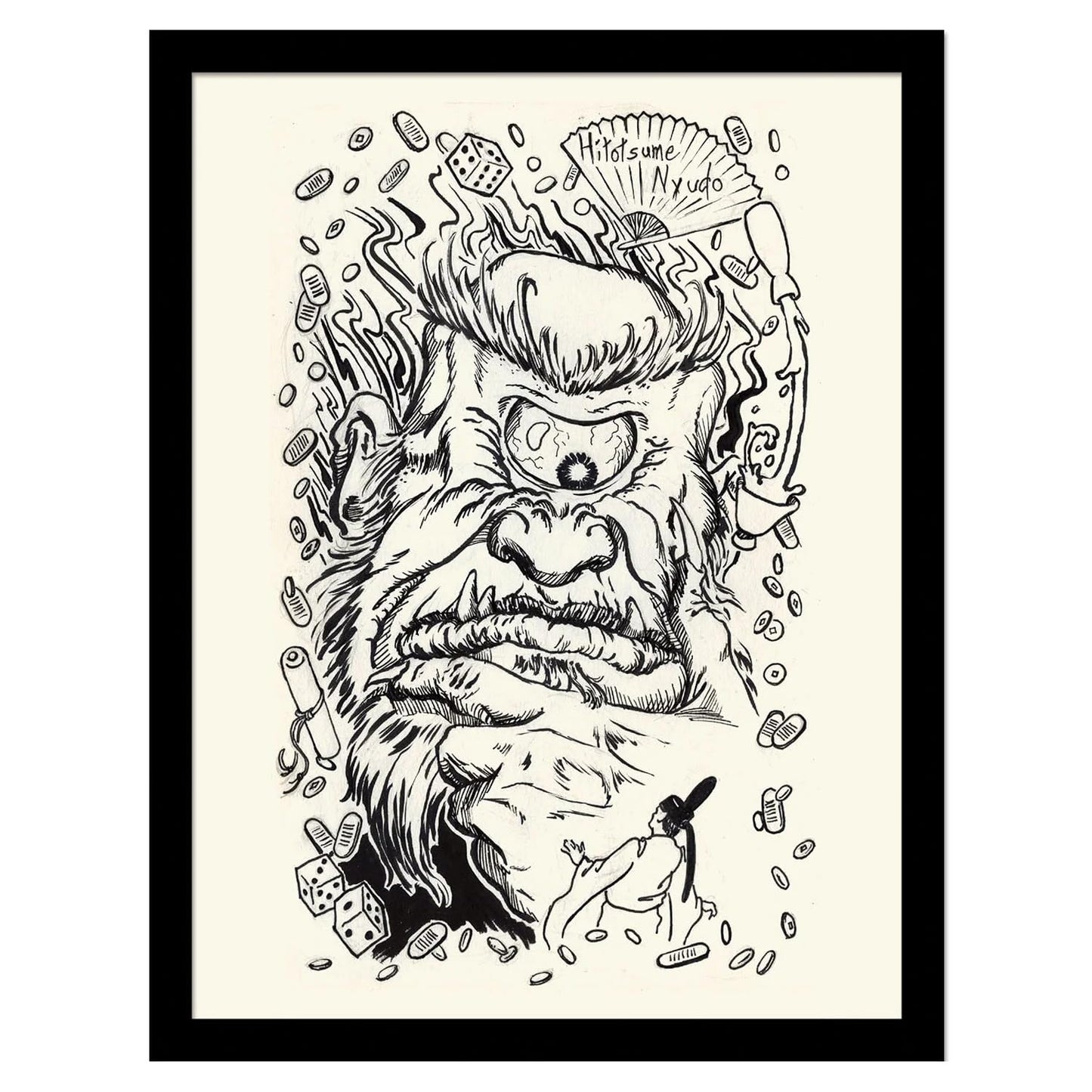 Piya Wannachaiwong (Hitotsume Nyudo) 30 x 40cm Collector Print (Framed)